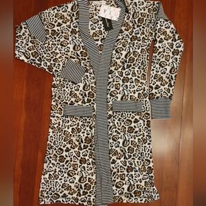 Leopard Print ROBE with Striped Accents (255)